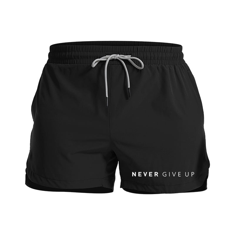 Never Give Up 5-Inch Quick-Dry Shorts
