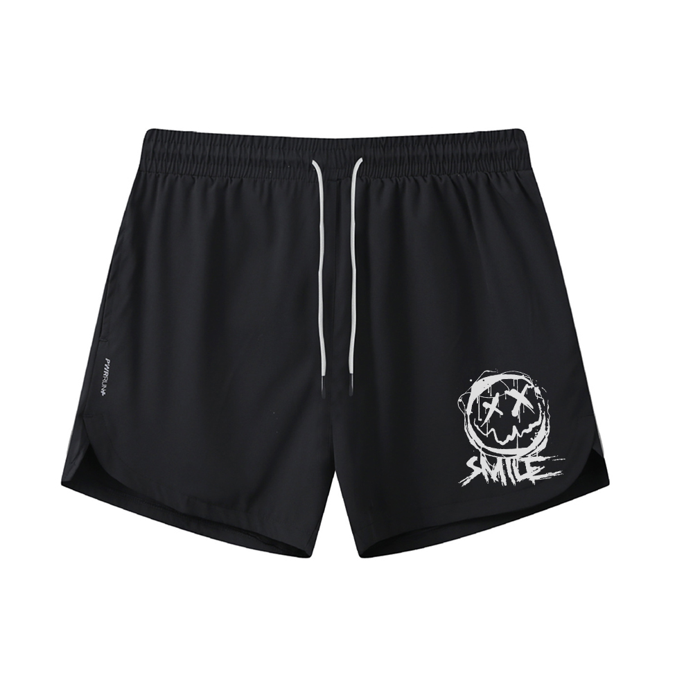 Graffiti Smiley 5-Inch Quick-Dry Shorts