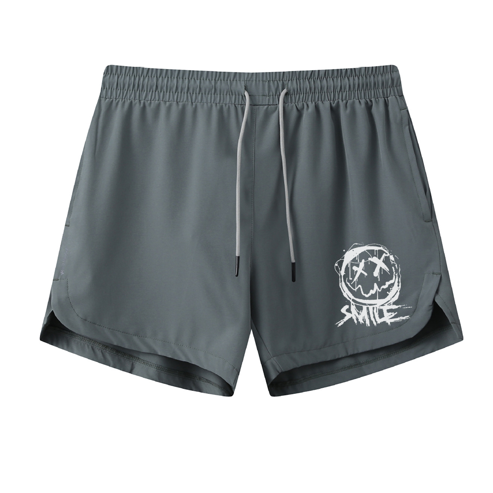 Graffiti Smiley 5-Inch Quick-Dry Shorts